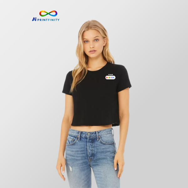 Bella + Canvas 8882 Women’s Flowy Cropped Short Sleeve Tee - ID10000514