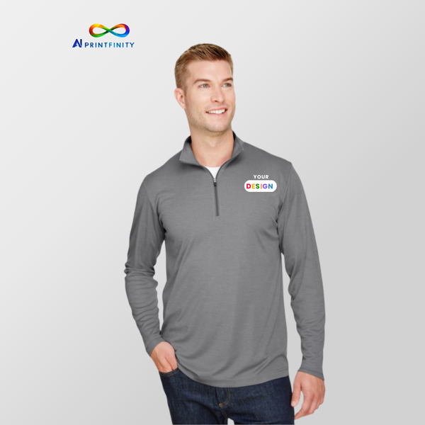 Team 365 TT31H Men's Zone Sonic Heather Performance Quarter-Zip\ID10000001287
