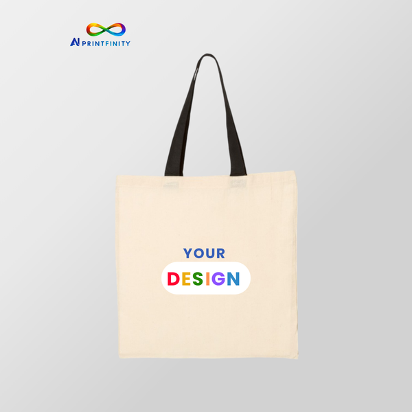 Q-Tee | Economical Tote with Contrast-Color Handles - QTB6000 | ID1000162