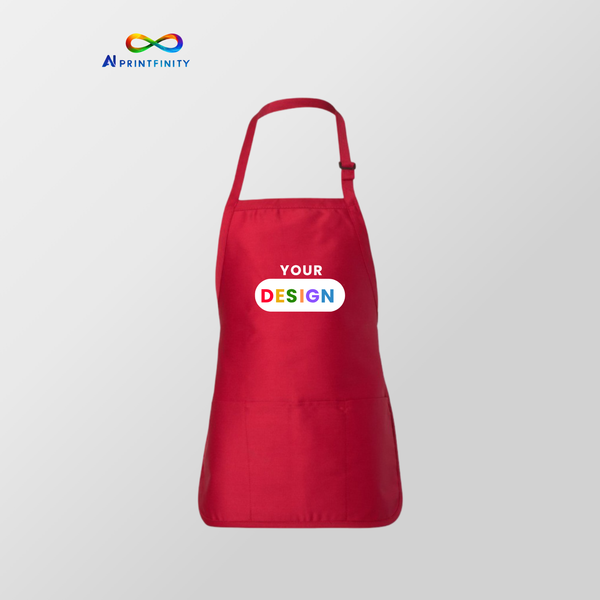 Q-Tees | Full-Length Aprron with Pouch Pocket - Q4250 | ID1000475